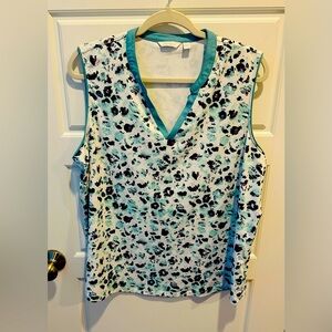 Lady Hagen sleeveless golf shirt, animal print, size XXL